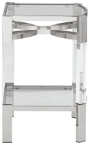 Chaseton - Accent Table - Clear / Silver Finish