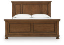 Zackaryn - King Panel Bed - Warm Brown