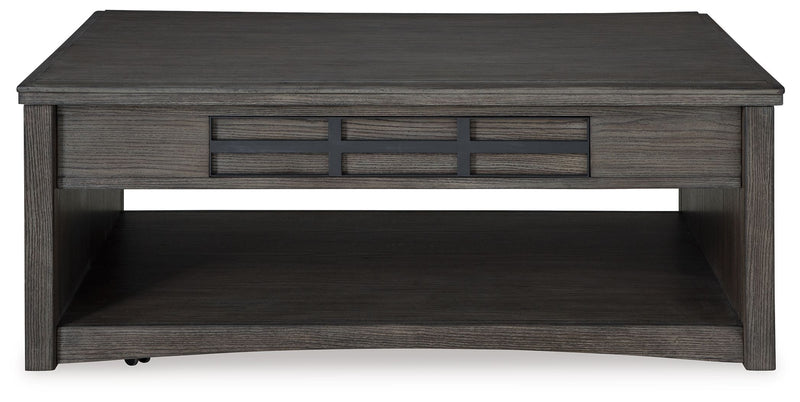 Montillan - Grayish Brown - Lift Top Cocktail Table