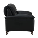 Eilene - Loveseat - Black Top Grain Leather