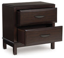 Vanmore - Two Drawer Night Stand - Dark Brown