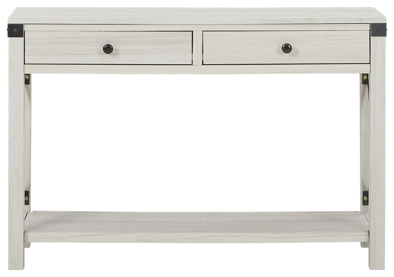 Bayflynn - Whitewash - Console Sofa Table With 2 Drawers