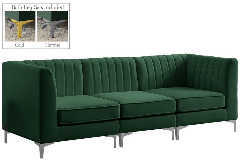 Alina - Modular Sectional 3 Piece - Green