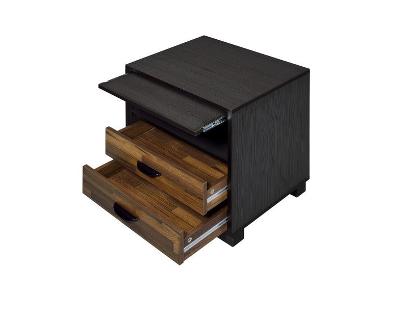 Milosh - Accent Table - Walnut & Espresso Finish