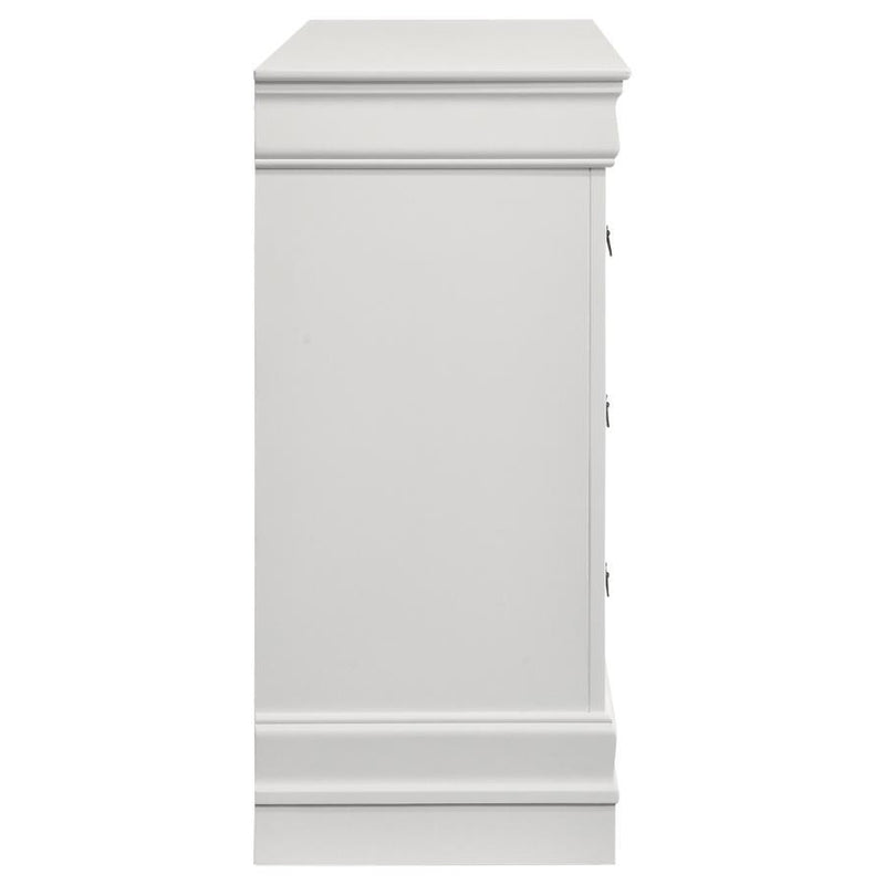 Louis Philippe - 6 Drawers Dresser - White