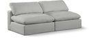 Comfy - Linen Modular Armless Sofa 2 Seats