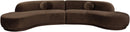 Avra - 146" Velvet Performance Fabric Upholstered Sectional