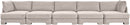Hammond - Velvet Performance Fabric Upholstered 5 Piece Sofa