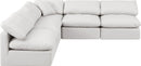 Indulge - Faux Leather 5 Piece Modular Corner Armless Sectional