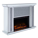 Noralie - LED Electric Fireplace - Mirrored & Faux Diamonds