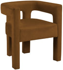 Athena - Velvet Dining Chair - Saddle