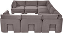 Hammond - Velvet Performance Fabric Upholstered 8 Piece U-Shaped Sectional
