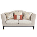 Tayden - Loveseat With 4 Pillows - Beige Velvet