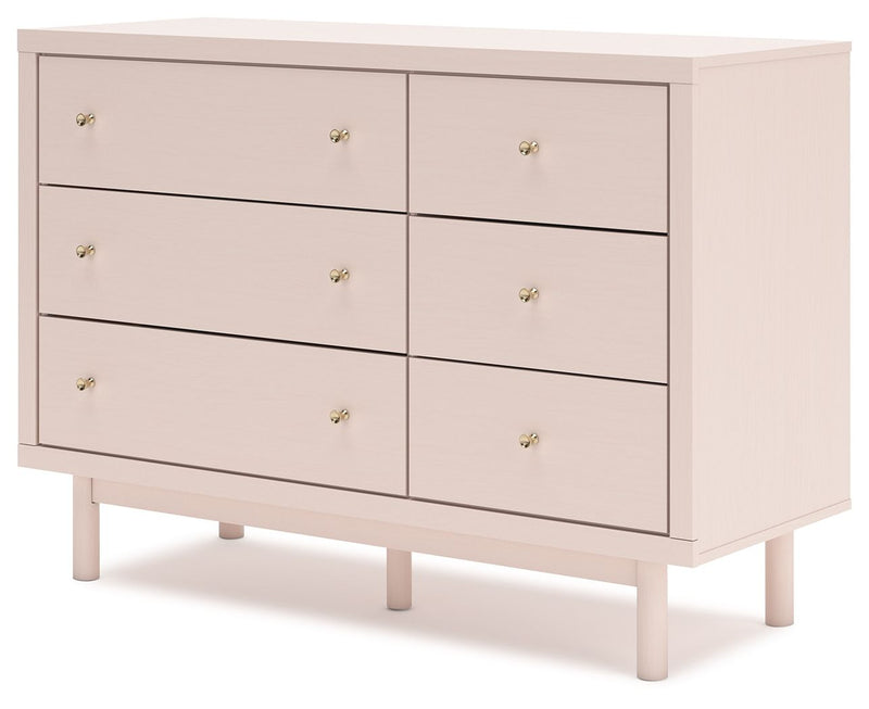 Wistenpine - Blush - Six Drawer Dresser