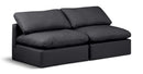 Indulge - Faux Leather 2 Seat Modular Armless Sofa