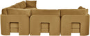 Hammond - Velvet Performance Fabric Upholstered 6 Piece Corner Sectional