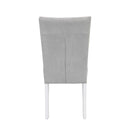 Elizaveta - Side Chair (Set of 2) - Gray Velvet &White High Gloss
