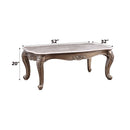 Jayceon - Coffee Table - Marble Top & Champagne