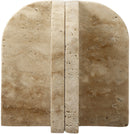Dufresne - Genuine Marble Bookend - Travertine