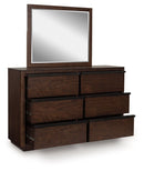 Dilenno - Dresser And Mirror - Dark Brown