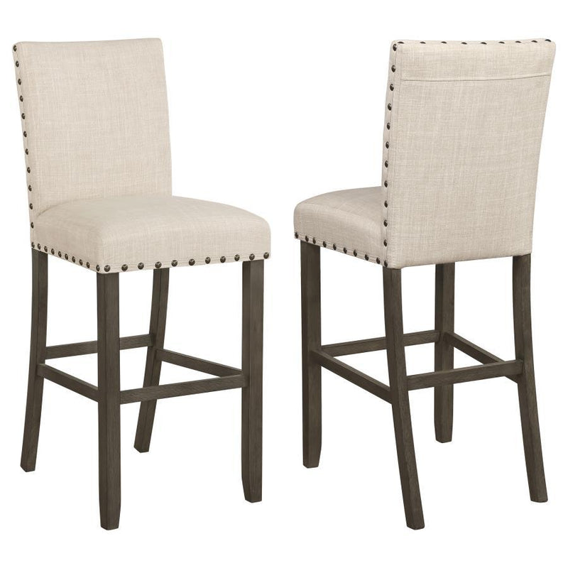 Ralland - Upholstered Bar Stools With Nailhead Trim (Set of 2)