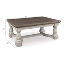 Havalance - Rectangular Cocktail Table - Gray / White