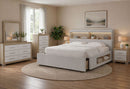 Sadie - King Bed With Storage - Beige