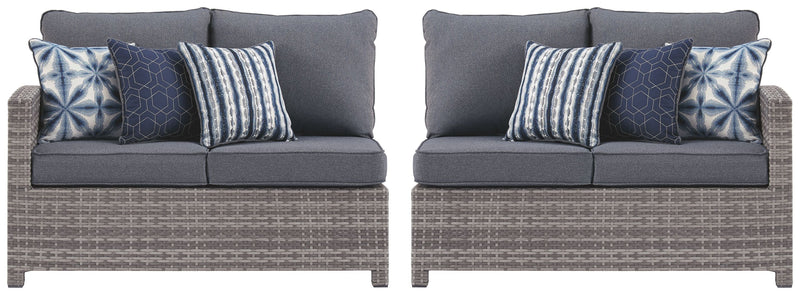 Salem - Gray - Raf / Laf Loveseat W/Cush (Set of 2)