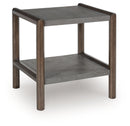 Kallenny - Rectangular End Table - Brown / Gray