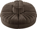 Rummi - Oval Velvet Performance Fabric Upholstered 6 Piece Modular Sectional