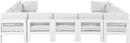 Nizuc - Outdoor Patio 9 Piece Modular Sectional With White Frame