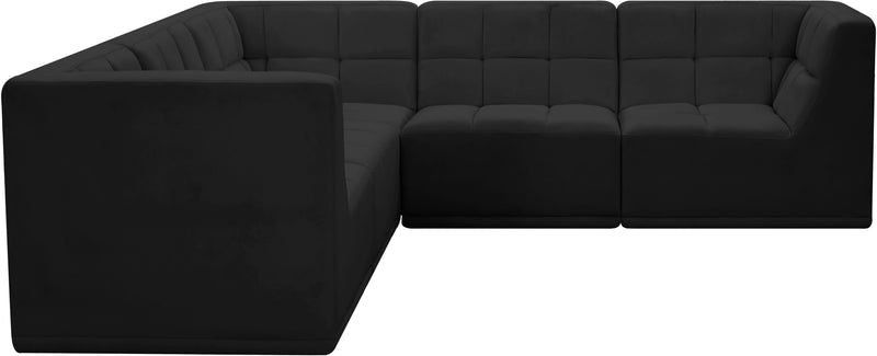 Relax - Modular Sectional 5 Piece - Black - Modern & Contemporary