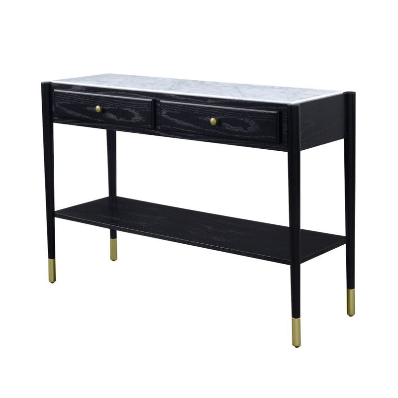 Atalia - Accent Table - Marble & Black