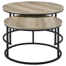 Lainey - 2 Piece Round Faux Marble Nesting Coffee Table