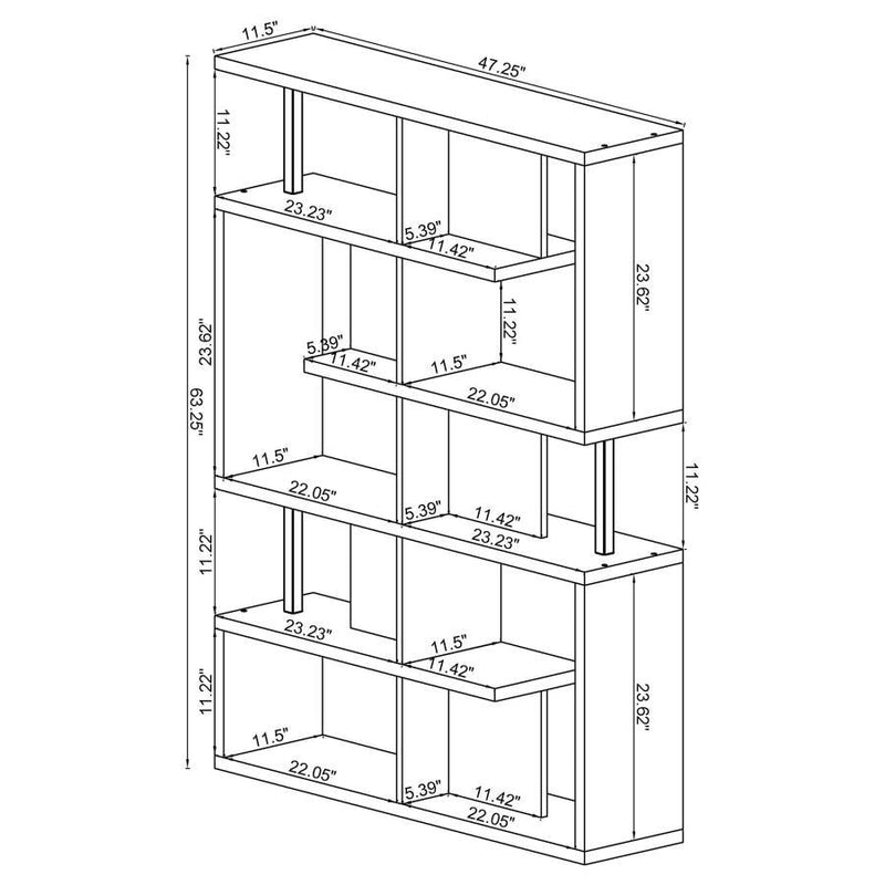 Hoover - 5-Shelf Bookshelf