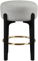 Torino - Backless Counter Stool With Brushed Black Base (Set of 2)