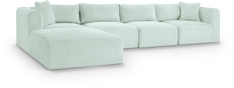 Shaggy - 5 Piece Modular Sectional With Ottoman