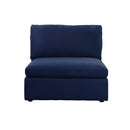 Crosby - Modular Armless Chair - Blue Fabric