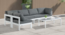 Nizuc - Outdoor Patio 5 Piece Modular Sectional With White Frame