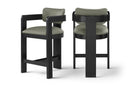 Sacha - Vegan Leather Upholstered Counter Stool With Black Base