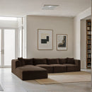 Shaggy - 5 Piece Modular Sectional With Ottoman