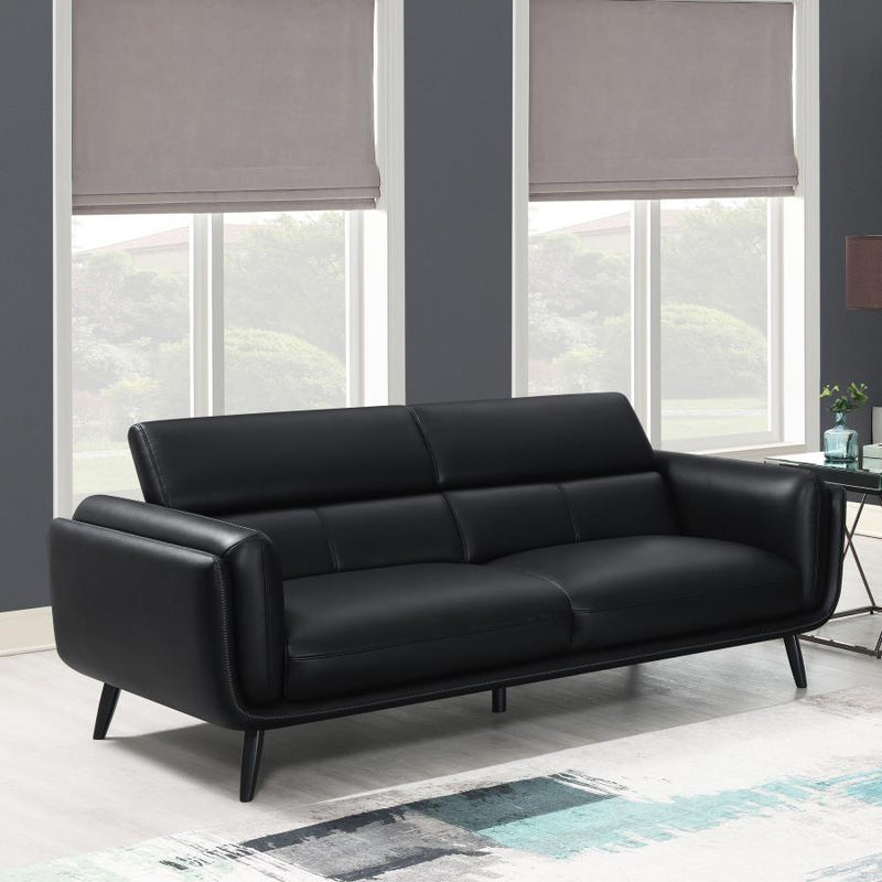 Shania - Upholstered Low Back Sofa - Black