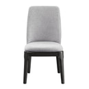 Madan - Side Chair (Set of 2) - Light Gray Linen & Gray Oak