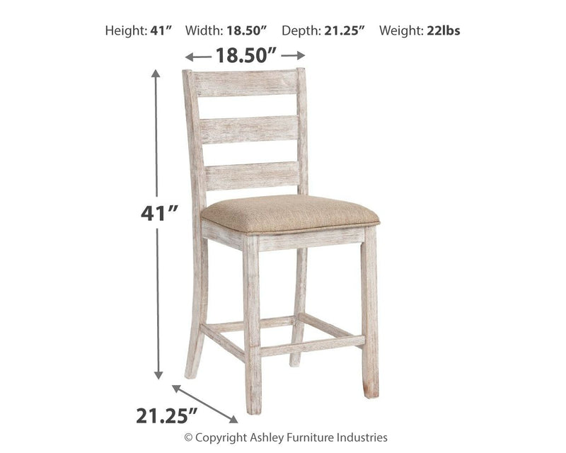 Skempton - White - Upholstered Barstool (Set of 2)