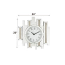 Ornat - 22" Wall Clock - Faux Square Diamonds