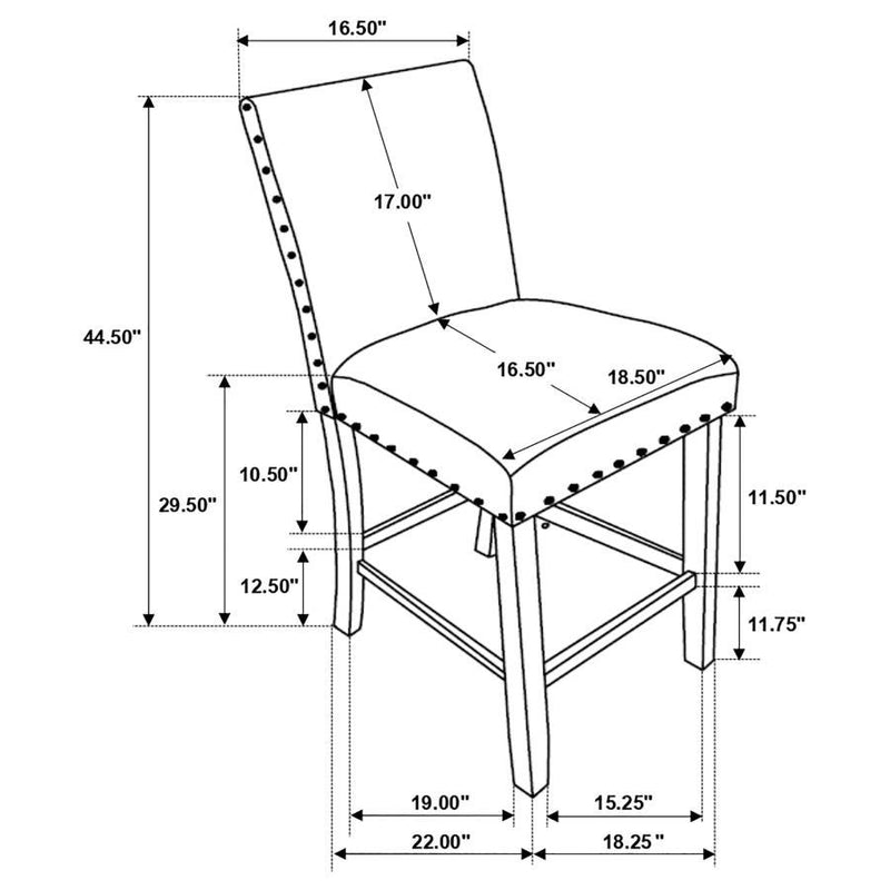 Ralland - Upholstered Bar Stools With Nailhead Trim (Set of 2)