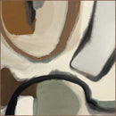 Neutral Swirls - 48" x 48" Painting Art By Buddy Whitlock - Beige / Green