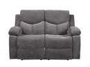Kalen - Motion Loveseat - Gray Chenille