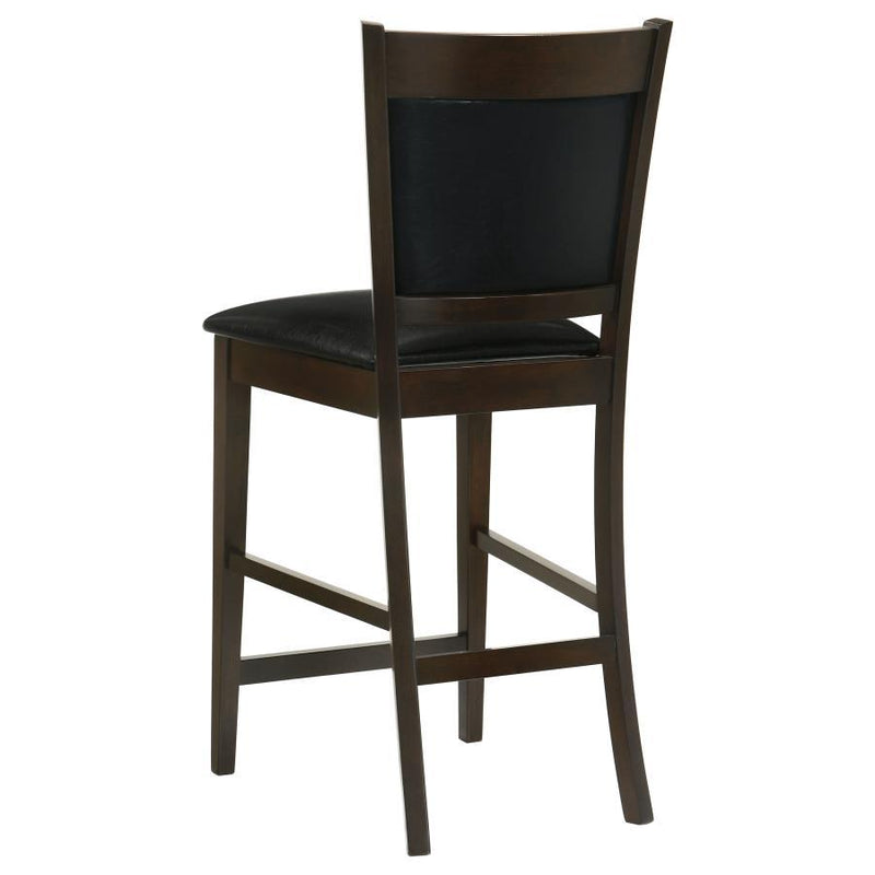 Jaden - Upholstered Counter Height Stools (Set of 2) - Black And Espresso