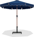 Amalfi - Aluminum Patio Umbrella - Black Base / Light Brown Pole